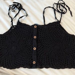 Zara crochet crop